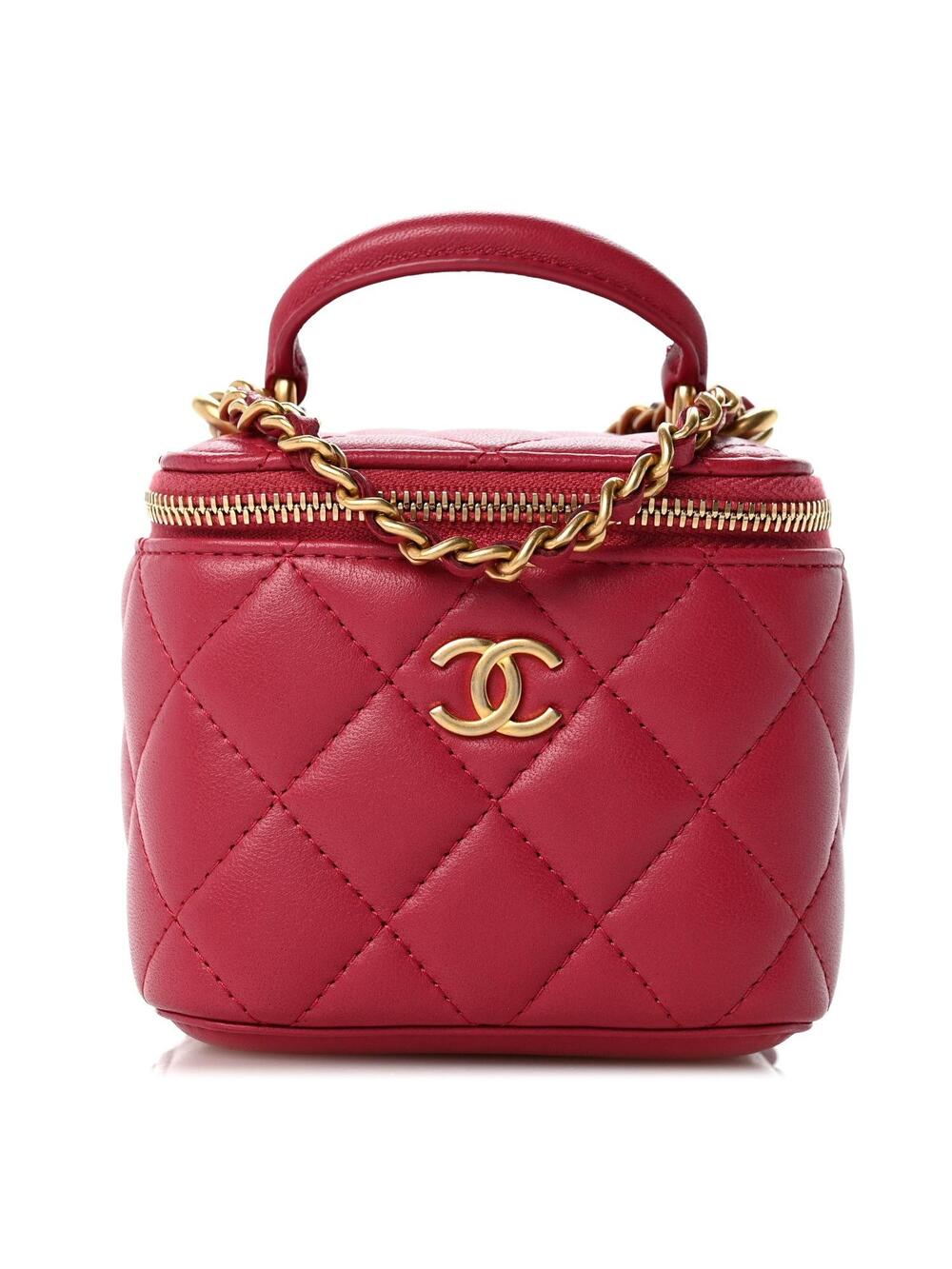 Chanel Lambskin Quilted Top Handle Mini #343162C24B